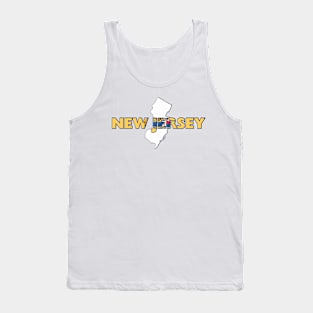 New Jersey Colored State Letters Tank Top